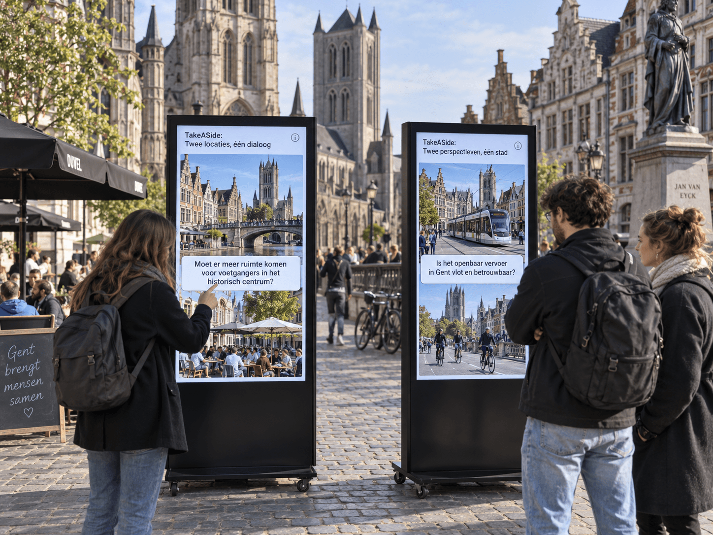 TakeASide — Interactive installation about framing and democratic choices